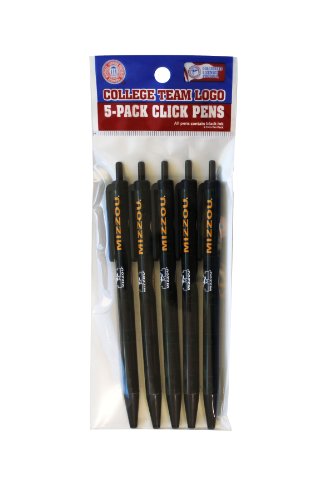 Missouri Tigers Disposable Click Pens - Pack of 5