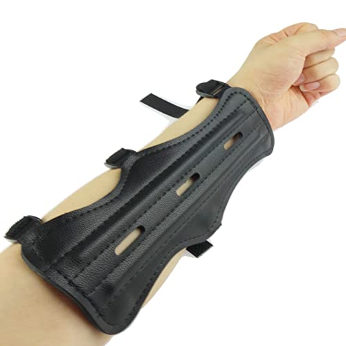 Adjustable Archery Arm Guards - 2 Pack Leather Forearm Protectors