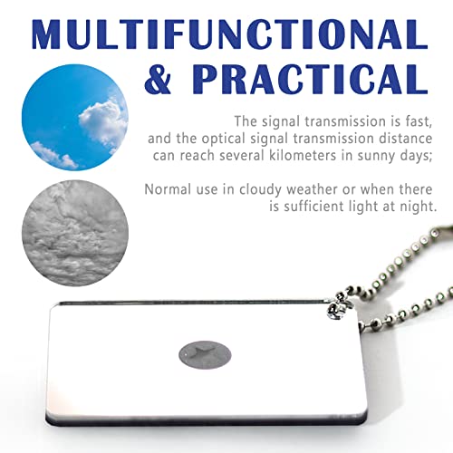 Emergency Survival Signal Mirror - 2 Pack, 3x2 Inch Acrylic