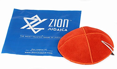 Genuine Suede Kippah with Clips - Black - Bulk or Single Pack