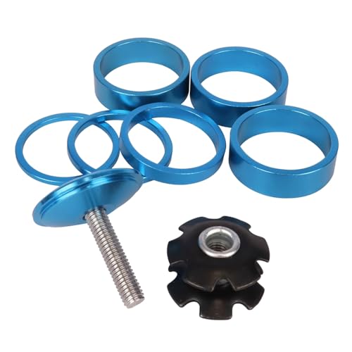 Blue Aluminum 1-1/8 Inch Bicycle Headset Spacers MTB BMX Road Bike Upgrade