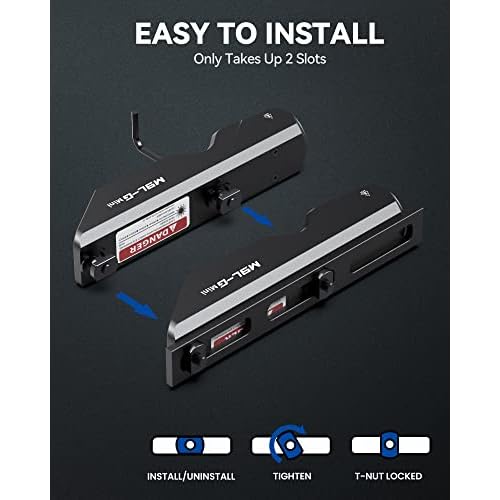 Votatu M9L-G Mini Light Laser Combo Compatible with M-Lok Rail Surface, 550 Lumens Tactical Flashlight and Green Laser Sight with Strobe Function for Rifle, Magnetic Rechargeable