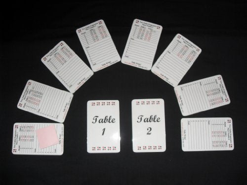 Permanent Reusable Bridge Tallies - Two Table Set