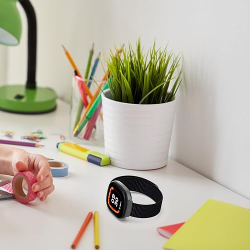 Nylon Hook & Loop Replacement Sport Strap for Fitbit Ace LTE - Pink