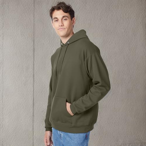 Hanes Men's EcoSmart Fleece Hoodie - Green, Midweight, Big & Tall