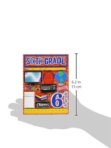 3D Sixth Grade Scrapbook Sticker - Acid Free Self-Adhesive