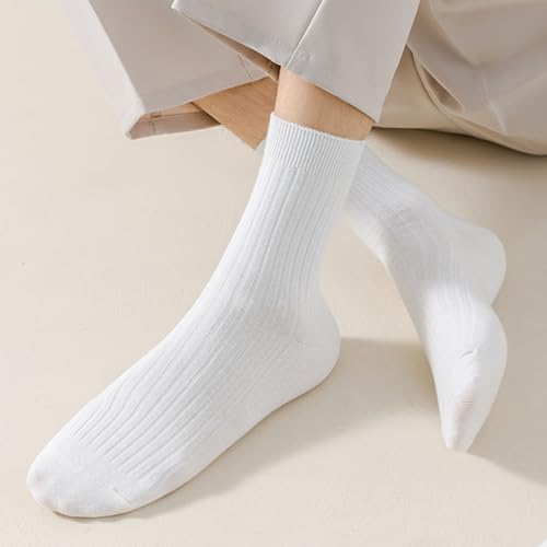 Looknniy 20 Pairs Men's Crew Athletic Socks - Moisture Wicking, Cushioned, Sport & Running, Color F