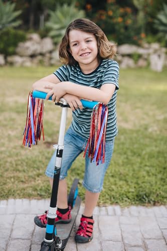 Patriotic Sparkle Bike Streamers - 1 Pair Bicycle Tassel Ribbons