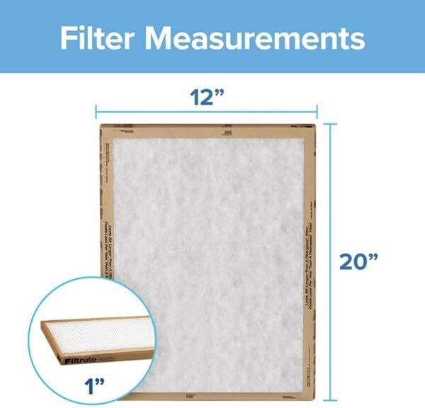 Filtrete 20x25x1 MERV 1 Air Filter Replacement - 6-Pack for HVAC & Furnace