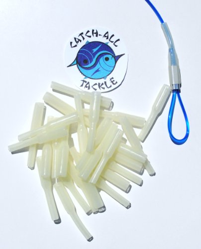 Glow Crimp Protectors for Deep Drop Rigs - Pack of 25 Fishing Sleeves