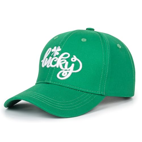 St. Patrick's Day Adjustable Cotton Baseball Cap - Green Clover