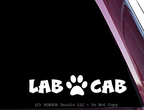 Funny Lab Cab Precision-Cut Vinyl Decal - 7.25" x 1.5"