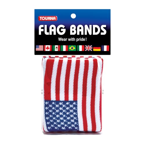 USA Sports Flag Wristbands - 4-Inch Cotton Performance Bands