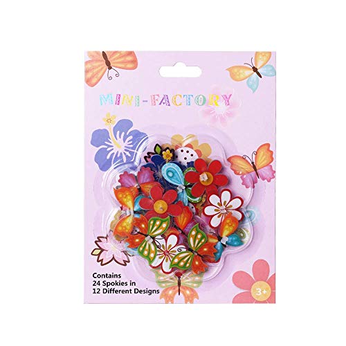 Bike Wheel Spoke Decorations - 24 Colorful Flower & Butterfly Clips
