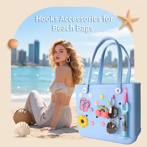 Hook Set Charms for Bogg Bags & Simply Southern Tote - Pink