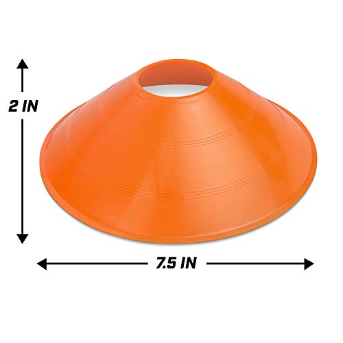 Agility Training Cones - 20 Pack in Orange with Tote Bag
