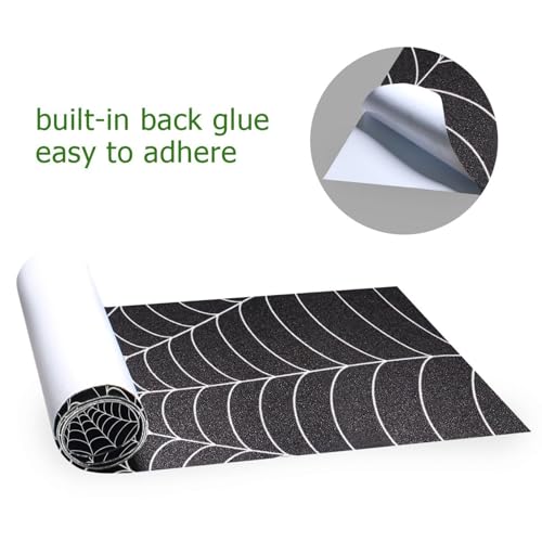 Bolaz Spider Web Grip Tape for Skateboard & Longboard – 33.1 x 9.1 in Waterproof Non-Slip