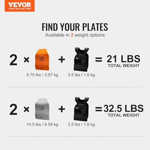 8.75 lb Weight Vest Plate Pair — Curved Steel 3D Design for Vests, 2 x 8.75 lb