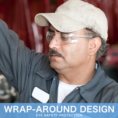 WFEANG Safety Glasses ANSI Z87.1 Certified for Men & Women - Durable Lab Protective Eyewear for Chemistry & Research