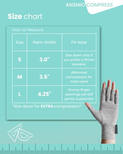 ANSMIO Rayon Derived from Bamboo Compression Gloves – Fingerless