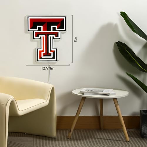 Texas Tech Red Raiders LED Neon Sign - 15" Light Up Display