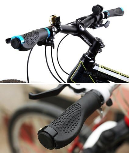 Ergonomic Rubber Mountain Bike Handlebar Grips - Red