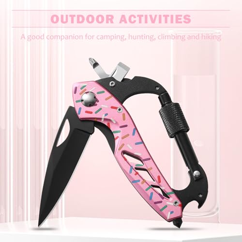 COOL PARD EDC Donut Multitool Carabiner - 6-in-1 Survival Gear for Camping & Hiking