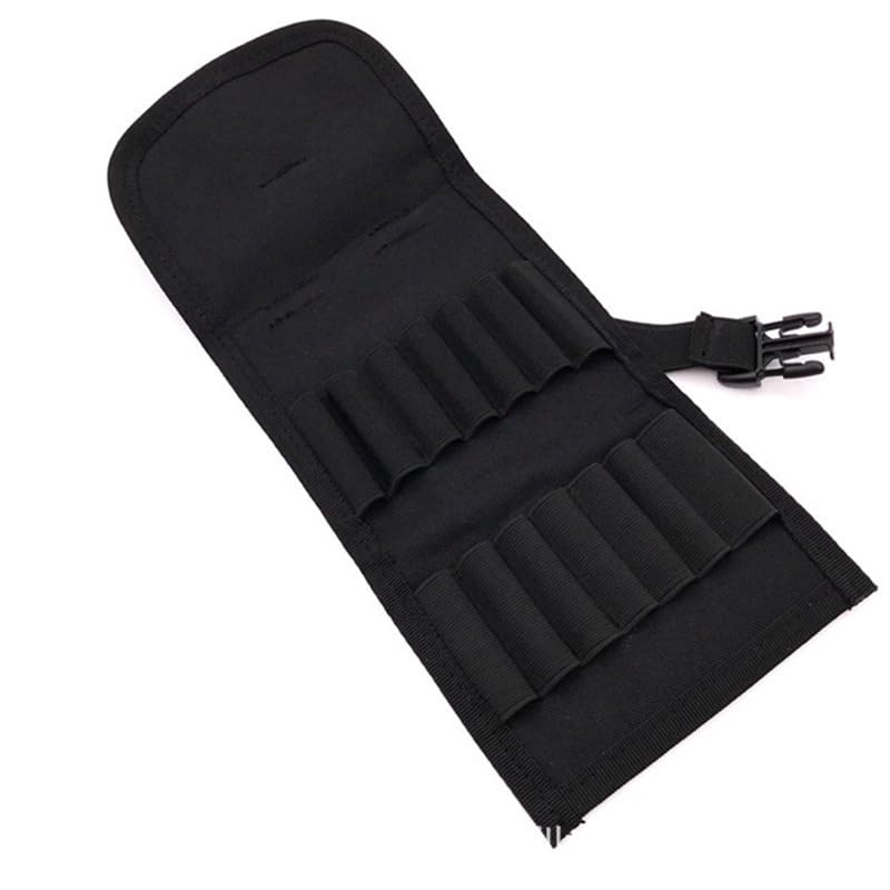 Molle Pouch for 14 Rifle Shells - Foldable Carrier - Black