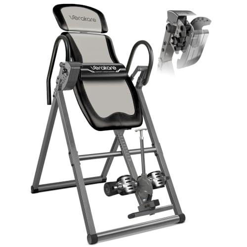 Heavy Duty Inversion Table with Adjustable Headrest & Backrest