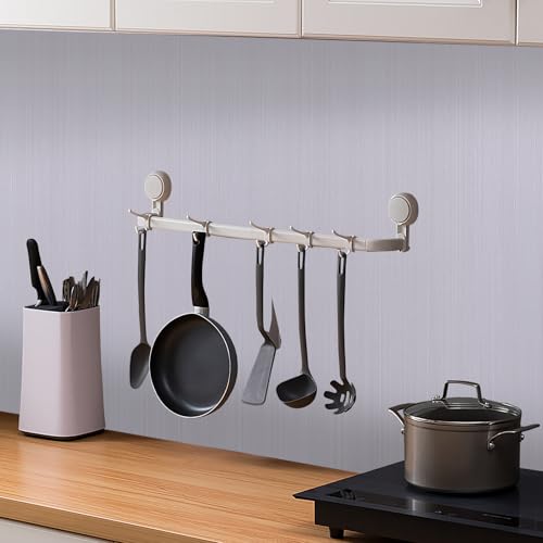 Grasscloth Peel and Stick Wallpaper Textured Fabric Contact Paper Faux Linen Self-Adhesive Waterproof Vinyl Wall Paper for Cabinet, Shelf Linen, Bathroom, Bedroom Silver Grey 15.7"x118"