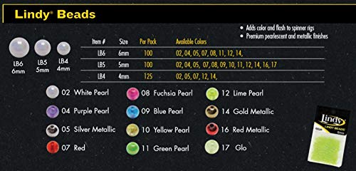 Fishing Beads for Spinner Rigs - 5mm Green Pearl