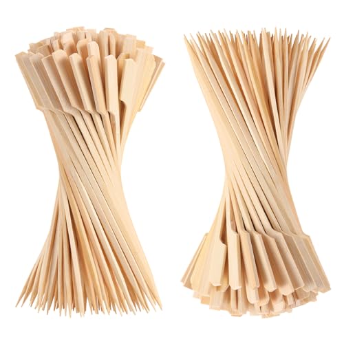 200 PCS Bamboo Skewers for Appetizers, 4.7 Inch Toothpicks Cocktail