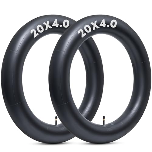 20x4.0 Fat Bike Inner Tubes with AV40 Schrader Valve - Heavy Duty, Pack of 2