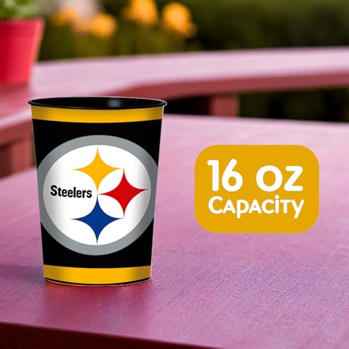 Pittsburgh Steelers Plastic Party Favor Cup - 16 oz Multicolor