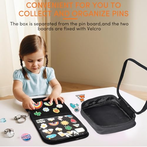 Travel Pin Collection Book with 6 Pages for Brooches & Enamel Pins - Portable Display Case