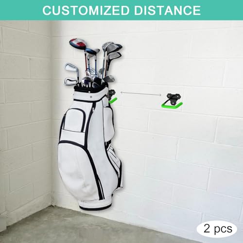 FEYRUN Wall Mounted Golf Bag Hook Black – Dual Bag Holder