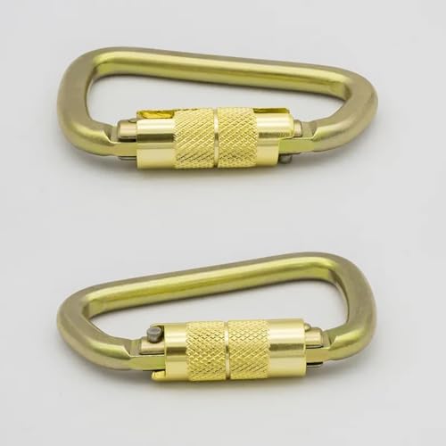 BYANG Gold 4-Pack Auto Locking Carabiners 30KN Heavy Duty Climbing Gear