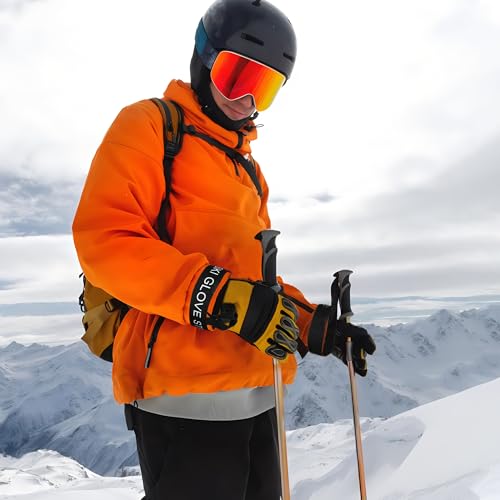4-Pack Ski Glove Safety Straps - Elastic Wrist Leash for Snow Sports