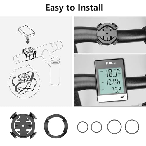 Wireless GPS Bike Computer - 3.26" Large Screen, IPX6 Waterproof