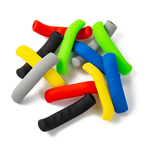 Silicone Bike Brake Lever Covers - Anti-Slip Handle Grips - Black