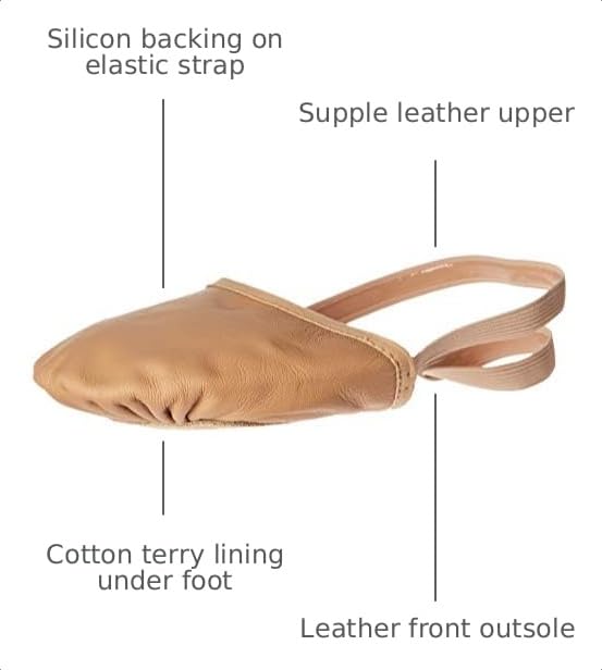 Bloch Women's Eclipse Leather Half Sole Dance Shoe - Nude, Medium