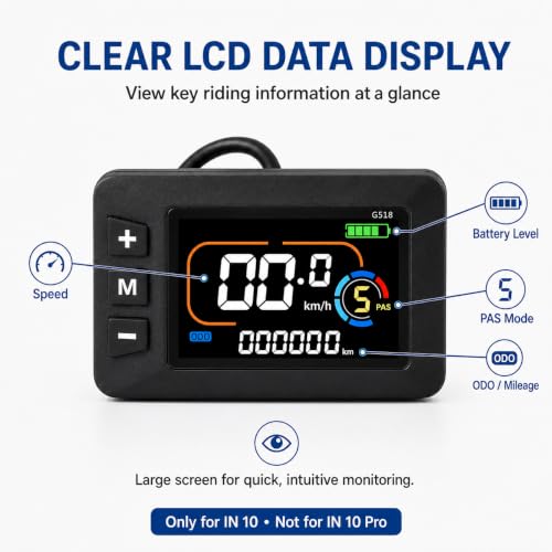 G518 LCD Display Panel for Electric Dirt Bikes - Speedometer Replacement