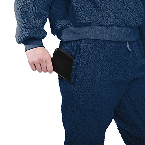 Michigan Wolverines Sherpa Lounge Shirt and Pants Set - Large