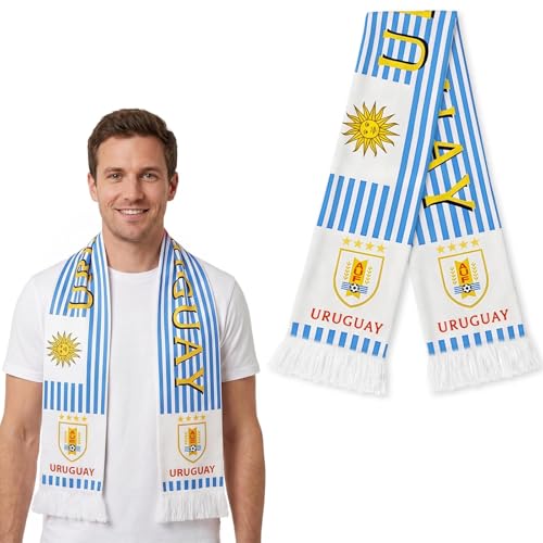 Argentina Soccer Scarf - Double-Sided Flag Print for 2026 World Cup