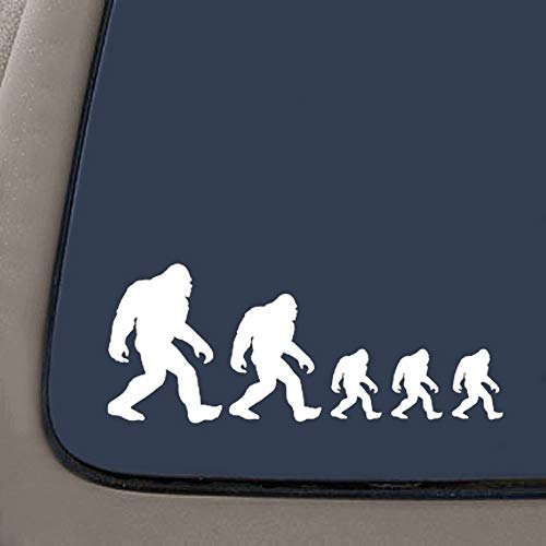 Bigfoot Family Stick Figure Vinyl Decal - 7x3 Inches
