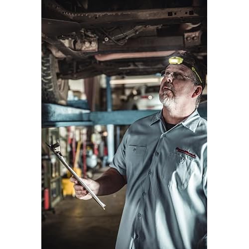 Streamlight 61710 Bandit Pro 180-Lumen USB Rechargeable LED Headlamp with Elastic Head Strap, Visor Clip, and USB Cable, Yellow