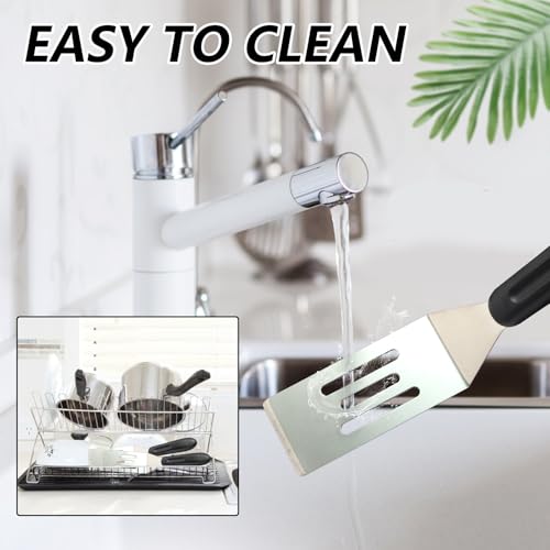 Mini Stainless Steel Spatula Set - 2 Pack for Cooking & Baking