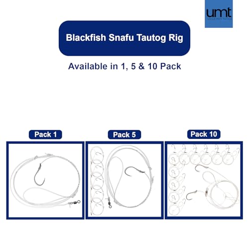 Blackfish Snafu Rig - 1 Pack with 3/0 BKK Hooks & 60lb Fluorocarbon