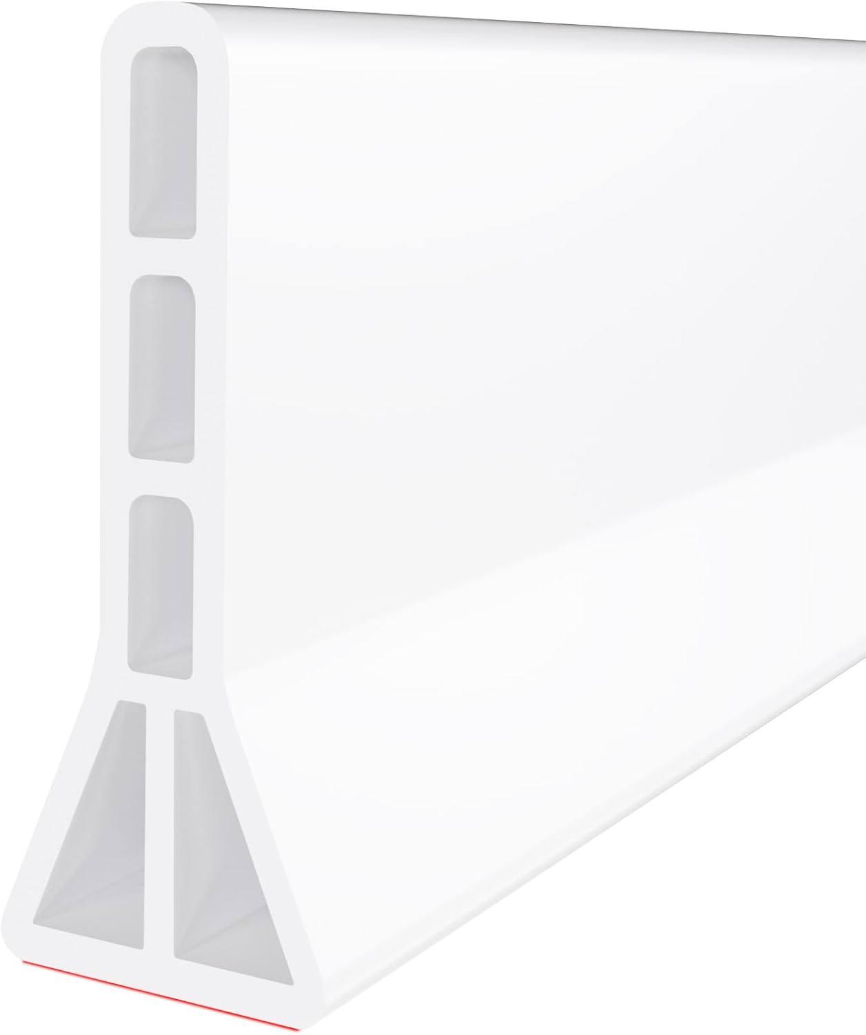 Raycity 59" Collapsible Shower Water Splash Guard - High Threshold Water Dam for Curbless Shower, Bathroom & Kitchen Barrier (White)