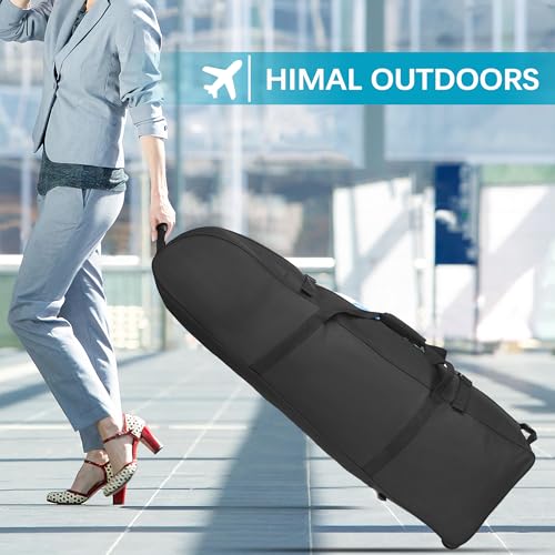 Himal Outdoors Black Soft-Sided Golf Travel Bag with Wheels - Basic Edition